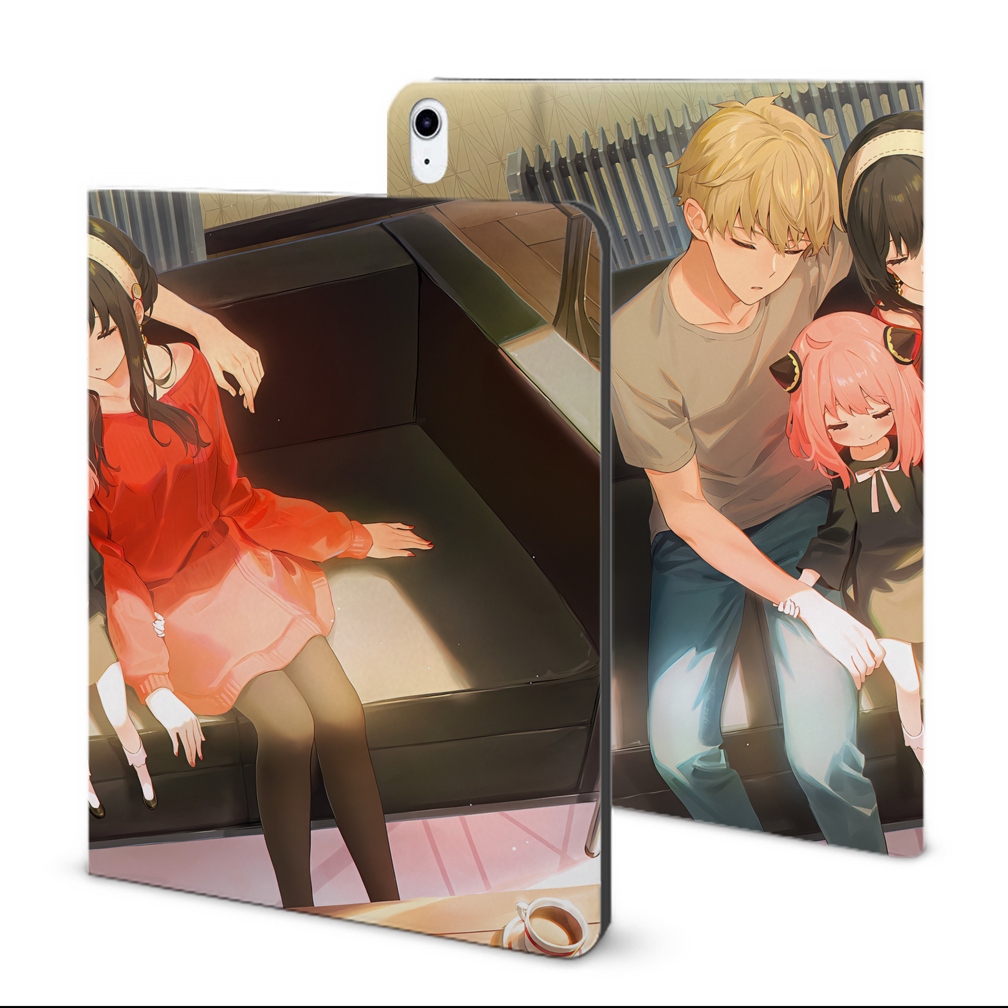 （画像用） SPY×FAMILY间谍家家酒 IPad ケース ブック型 PUレザー TPU 耐衝撃 軽量 薄型 ペン収納なし 全面保護 IPad 各モデル対応